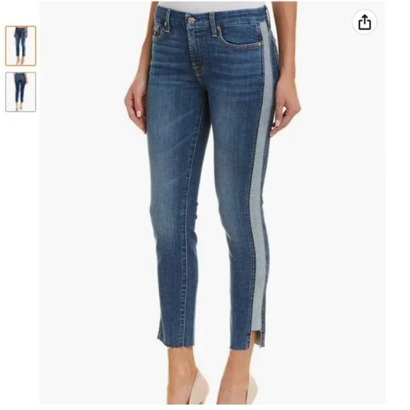 7 FOR ALL MANKIND muse side panel skinny jeans